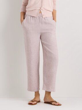 European Linen Pants in Pink